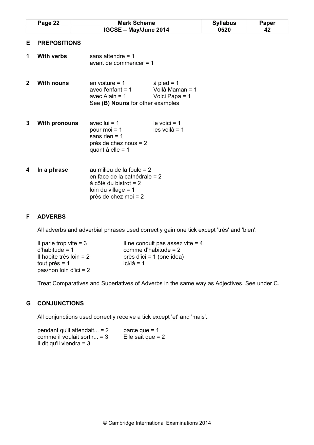 Mark scheme, page 22 of 26