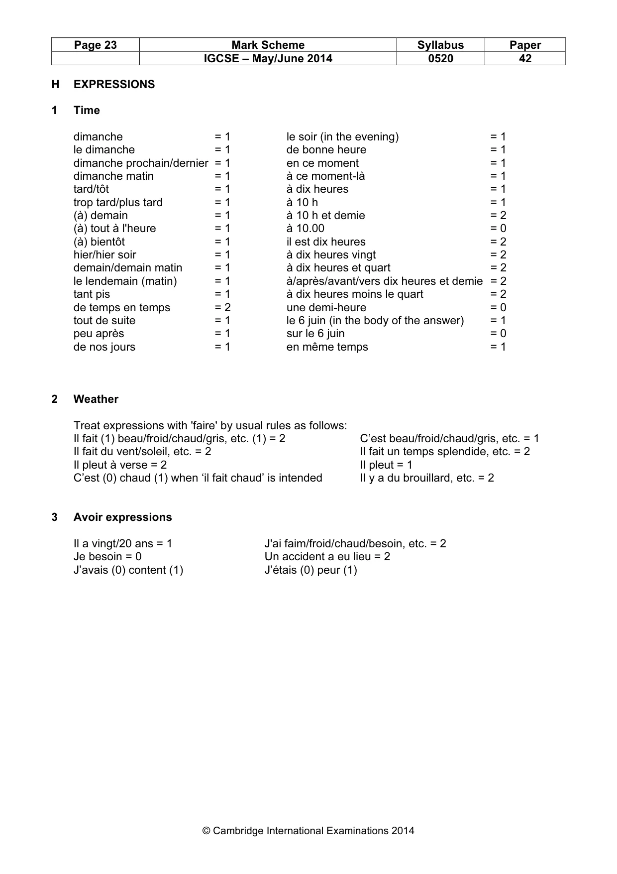 Mark scheme, page 23 of 26