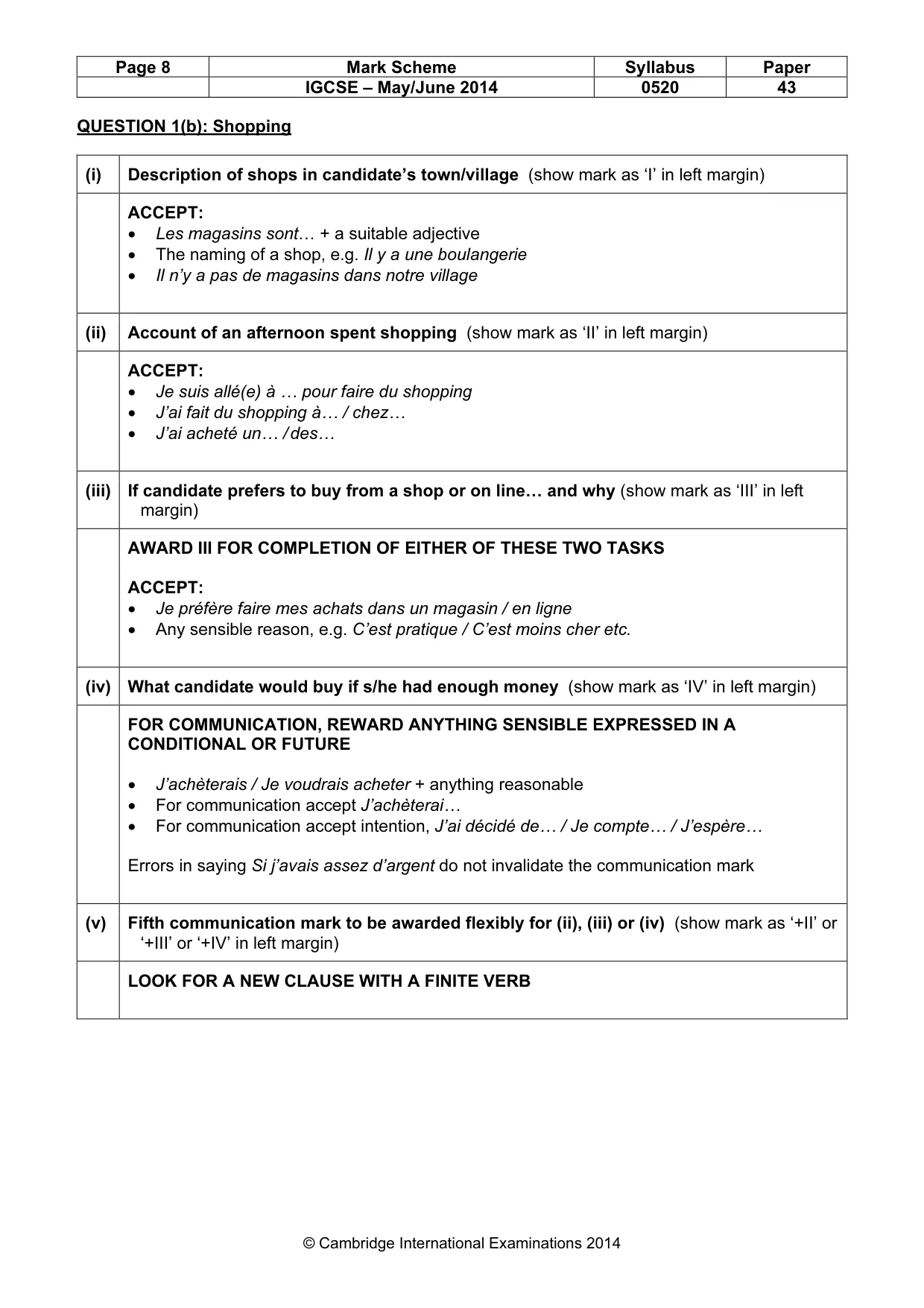 Mark scheme, page 8 of 25