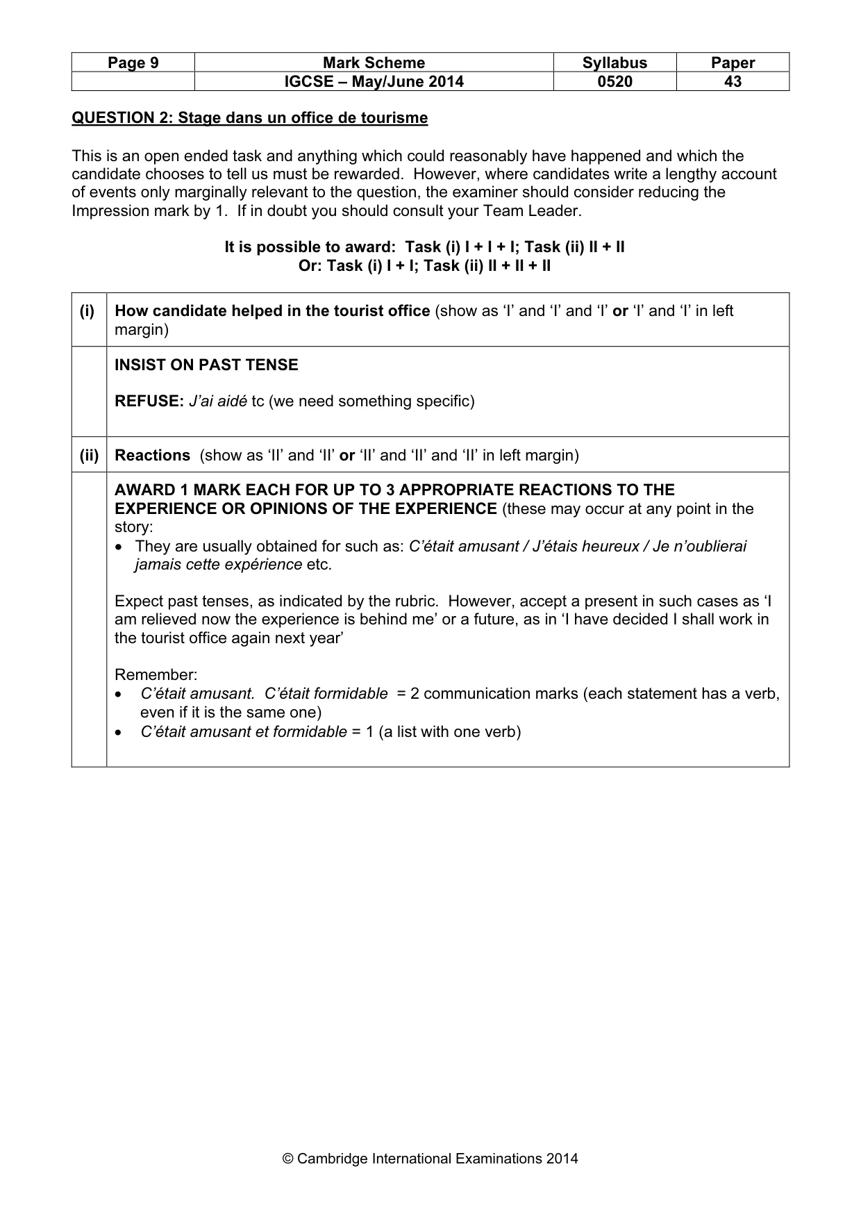 Mark scheme, page 9 of 25