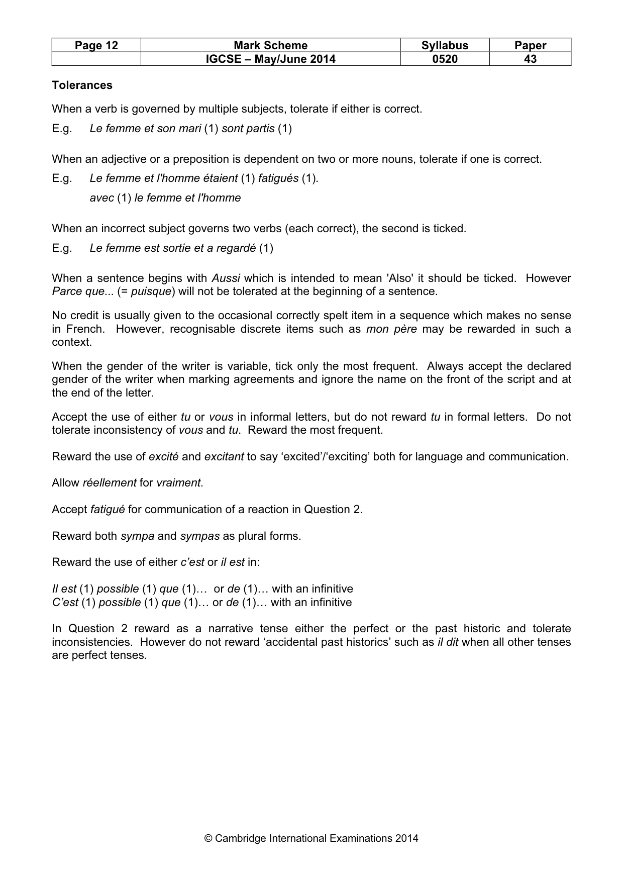 Mark scheme, page 12 of 25