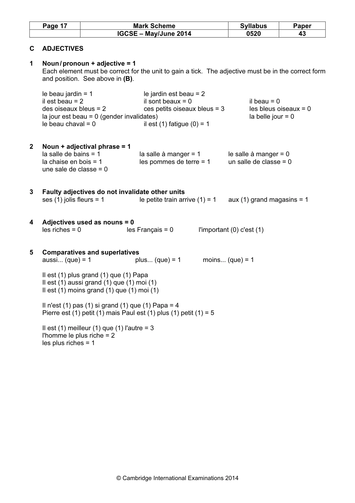 Mark scheme, page 17 of 25