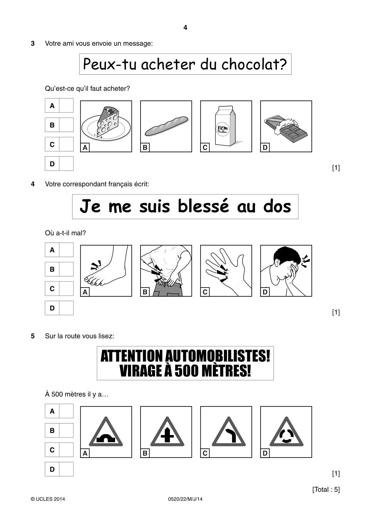 Cambridge IGCSE French - Foreign Language 0520 2014 May/June Paper 2 · Variant 2 question paper, page 4 of 20