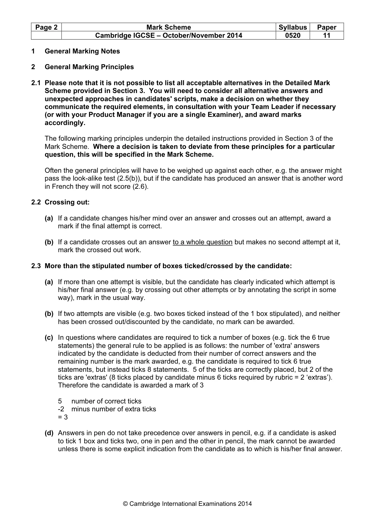 Mark scheme, page 2 of 12
