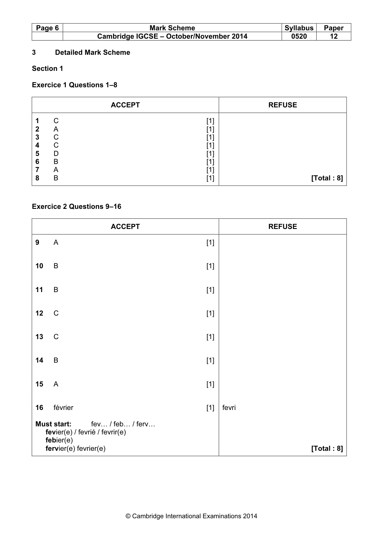 Mark scheme, page 6 of 13