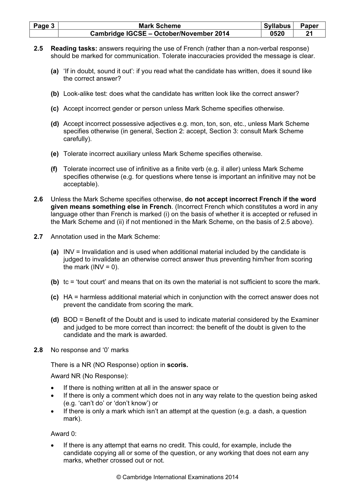 Mark scheme, page 3 of 16