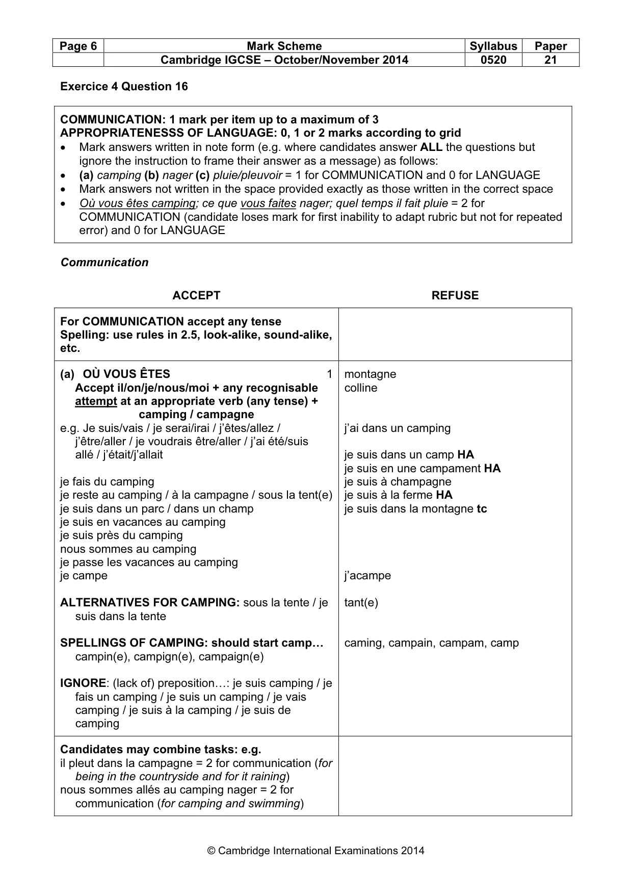 Mark scheme, page 6 of 16