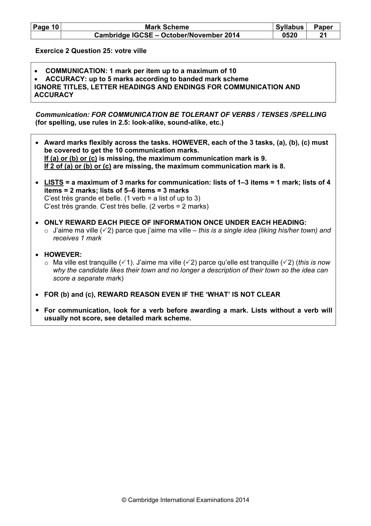 Mark scheme, page 10 of 16