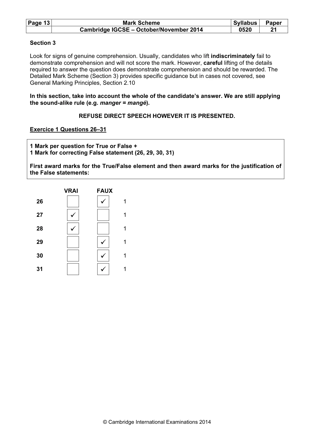 Mark scheme, page 13 of 16