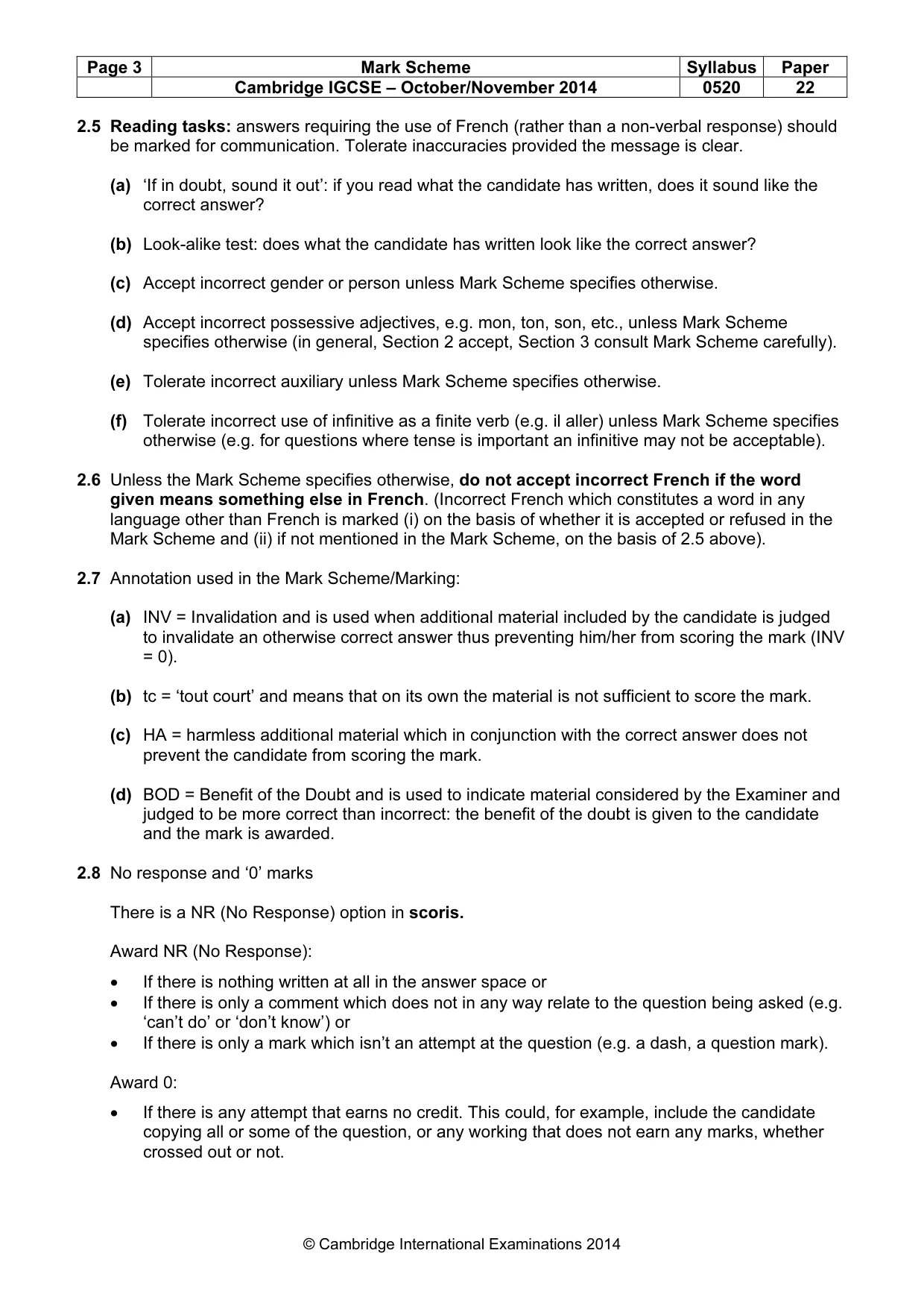 Mark scheme, page 3 of 19