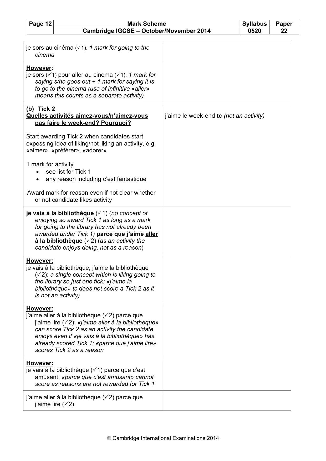 Mark scheme, page 12 of 19