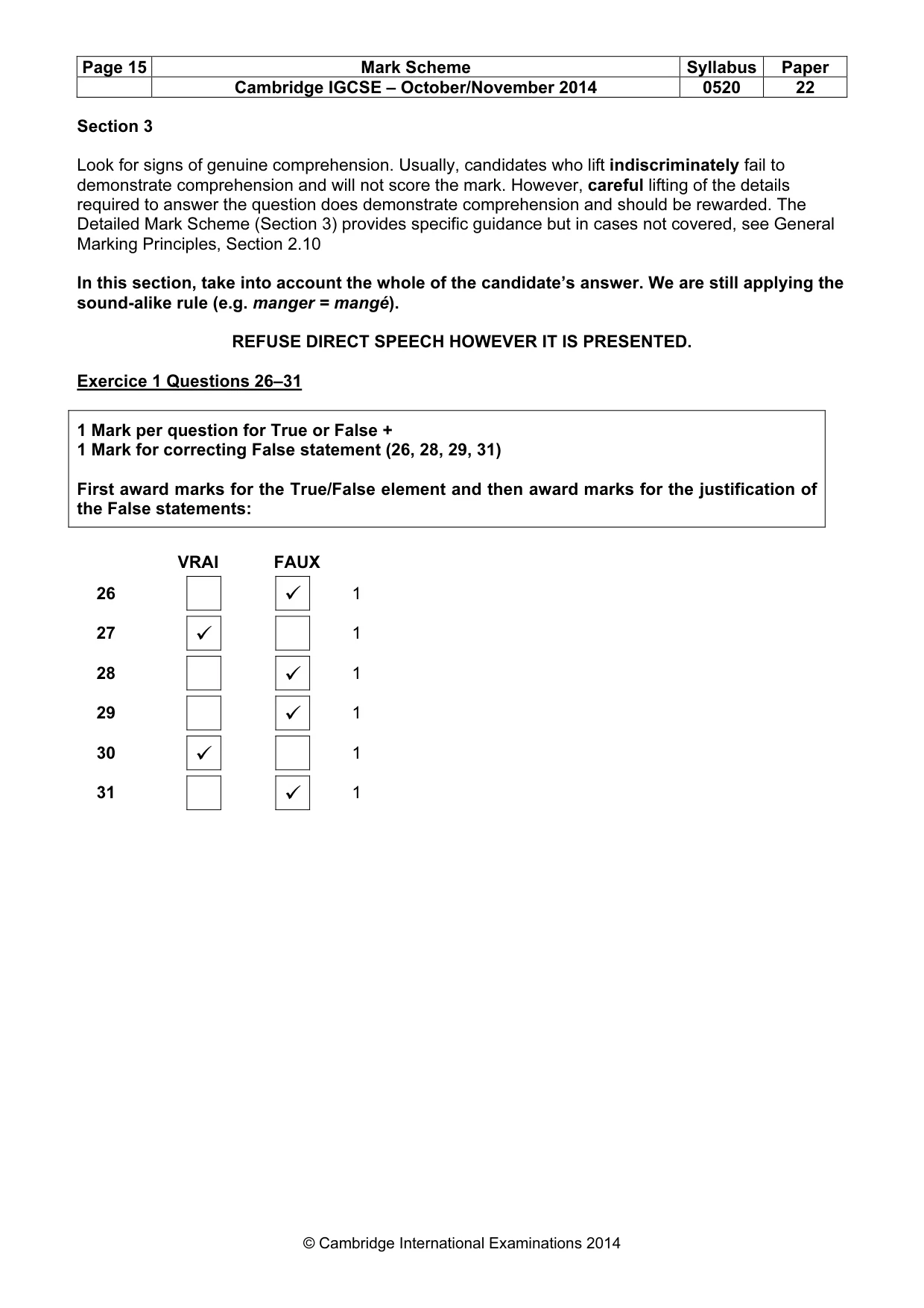 Mark scheme, page 15 of 19