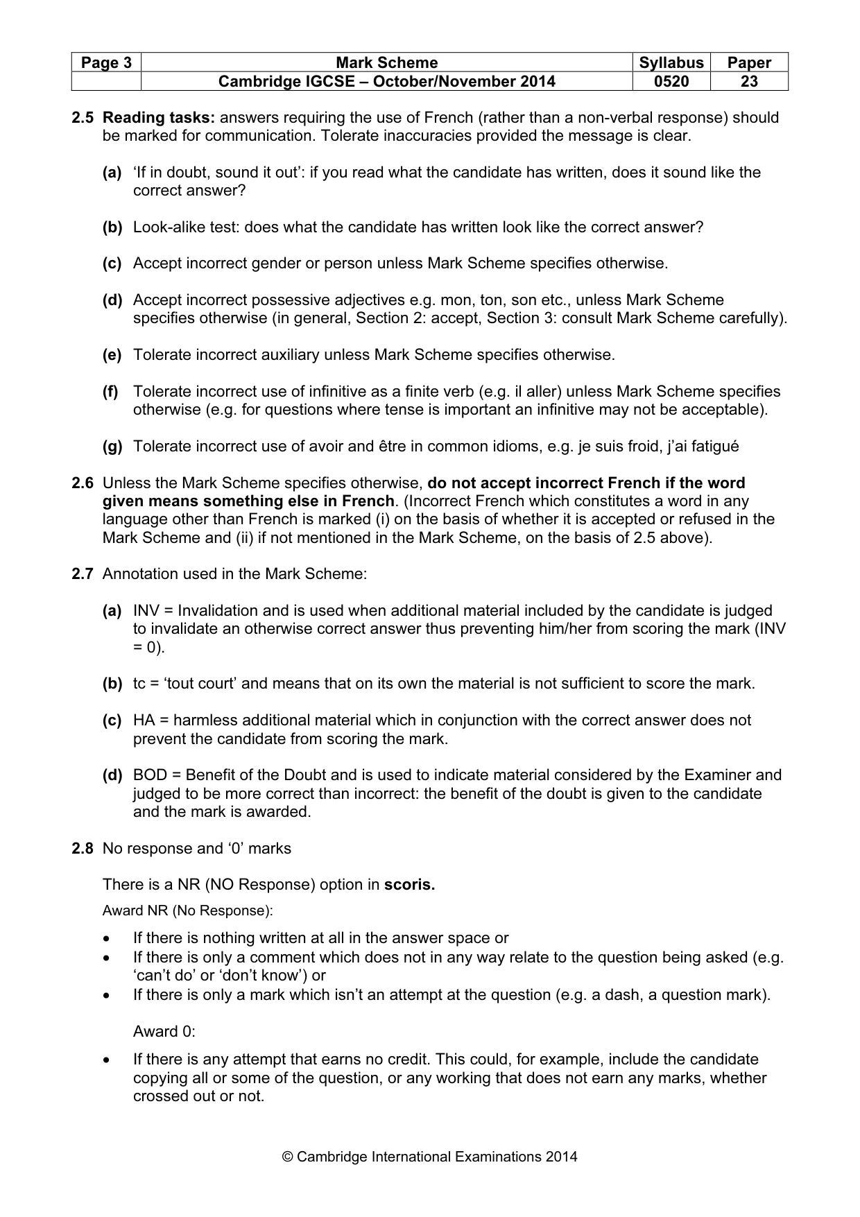 Mark scheme, page 3 of 17