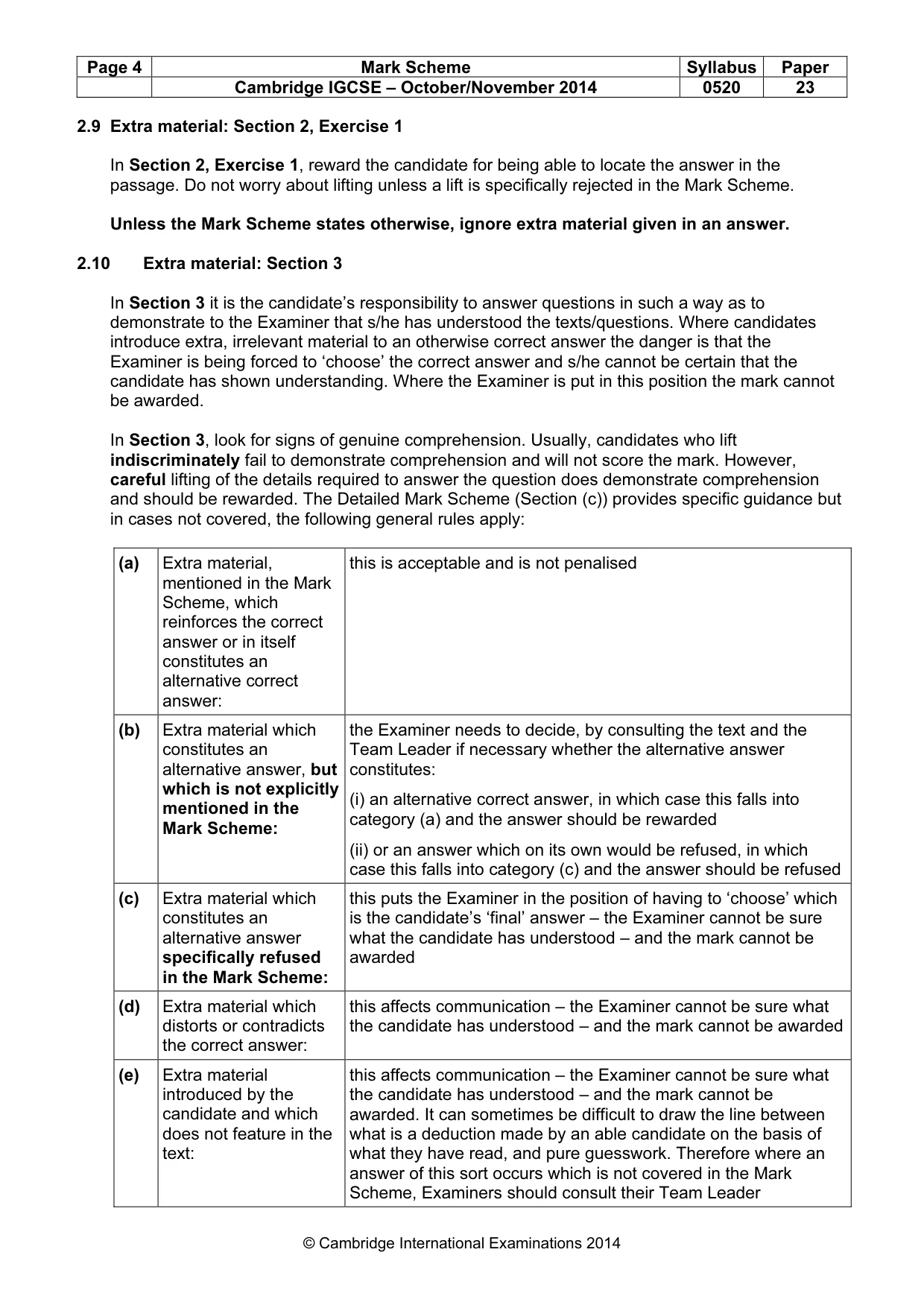Mark scheme, page 4 of 17