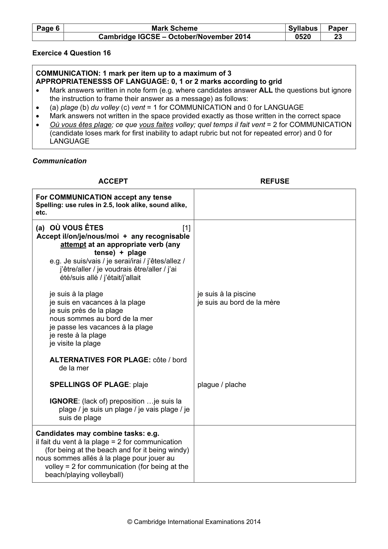 Mark scheme, page 6 of 17