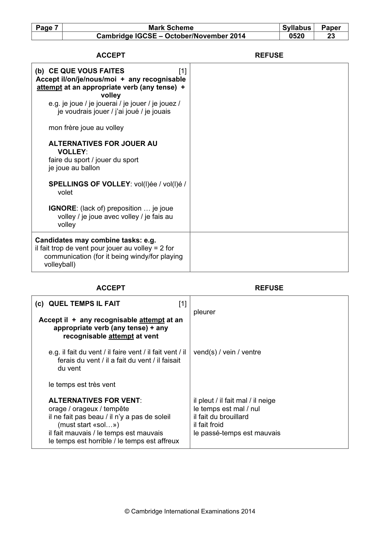 Mark scheme, page 7 of 17