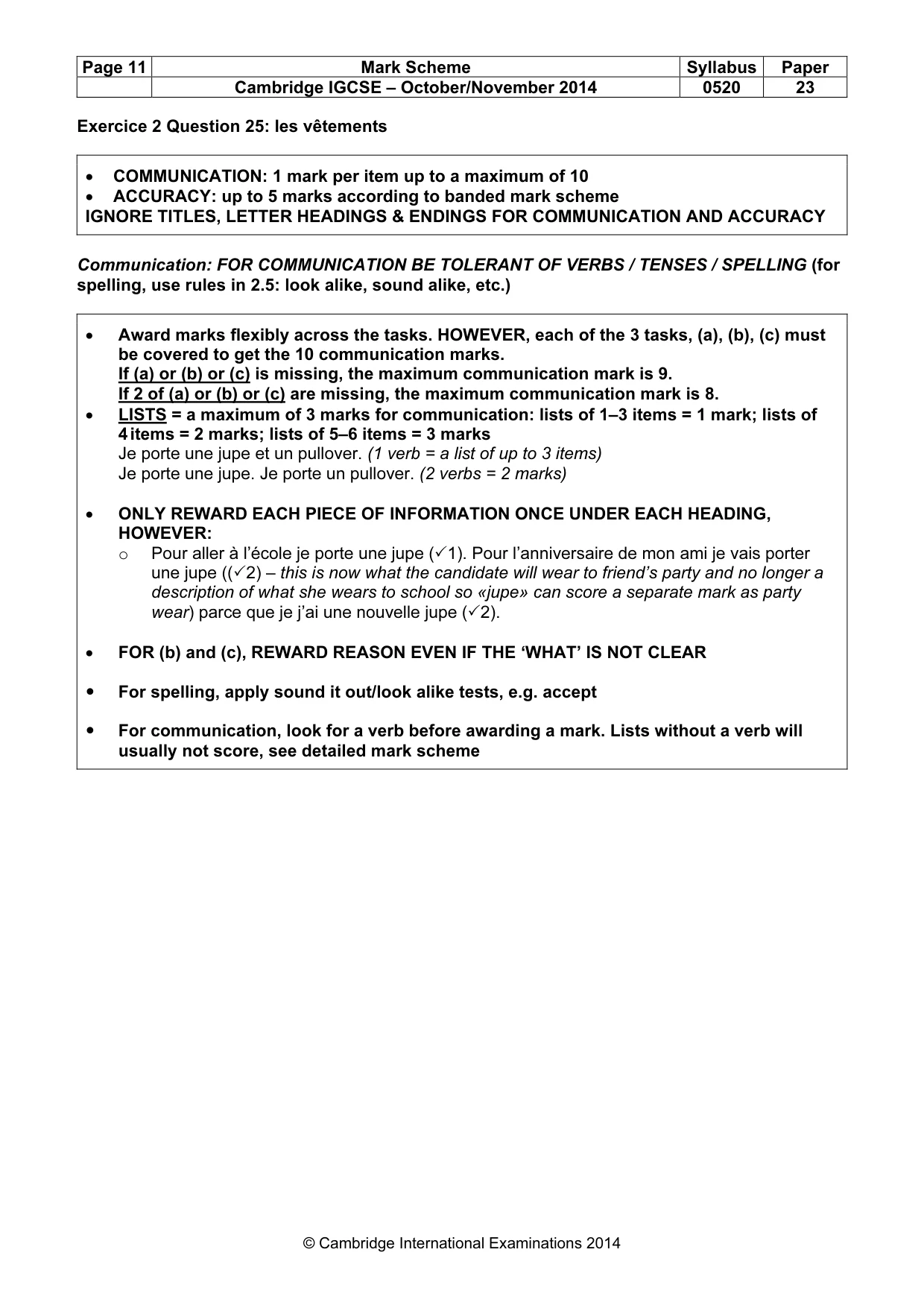 Mark scheme, page 11 of 17