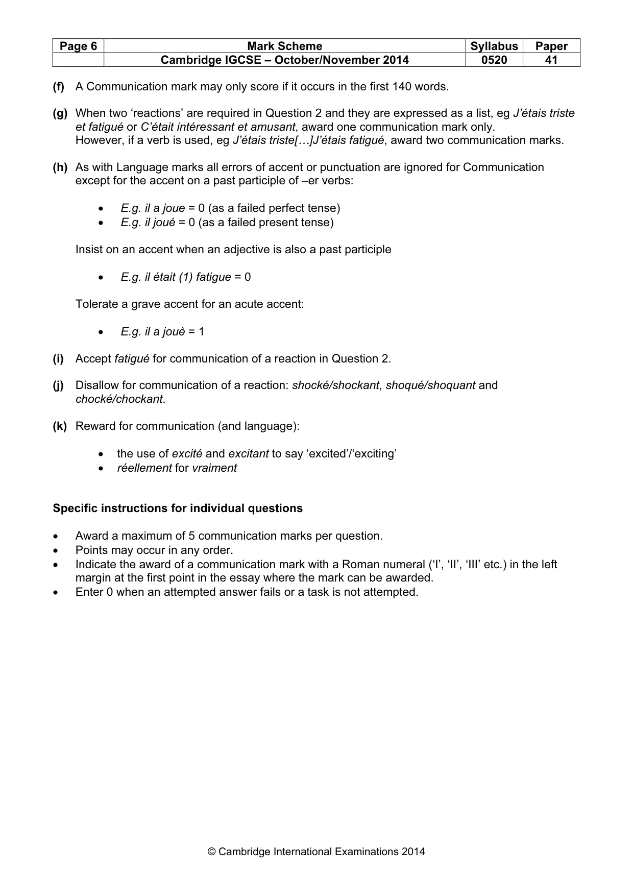 Mark scheme, page 6 of 23