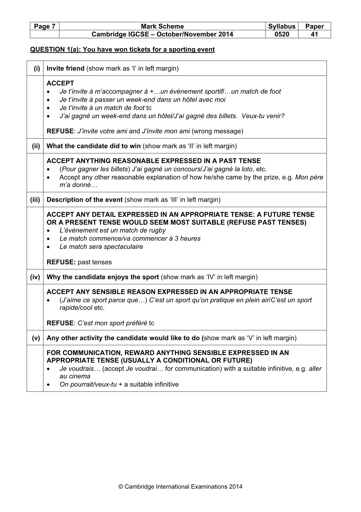 Mark scheme, page 7 of 23