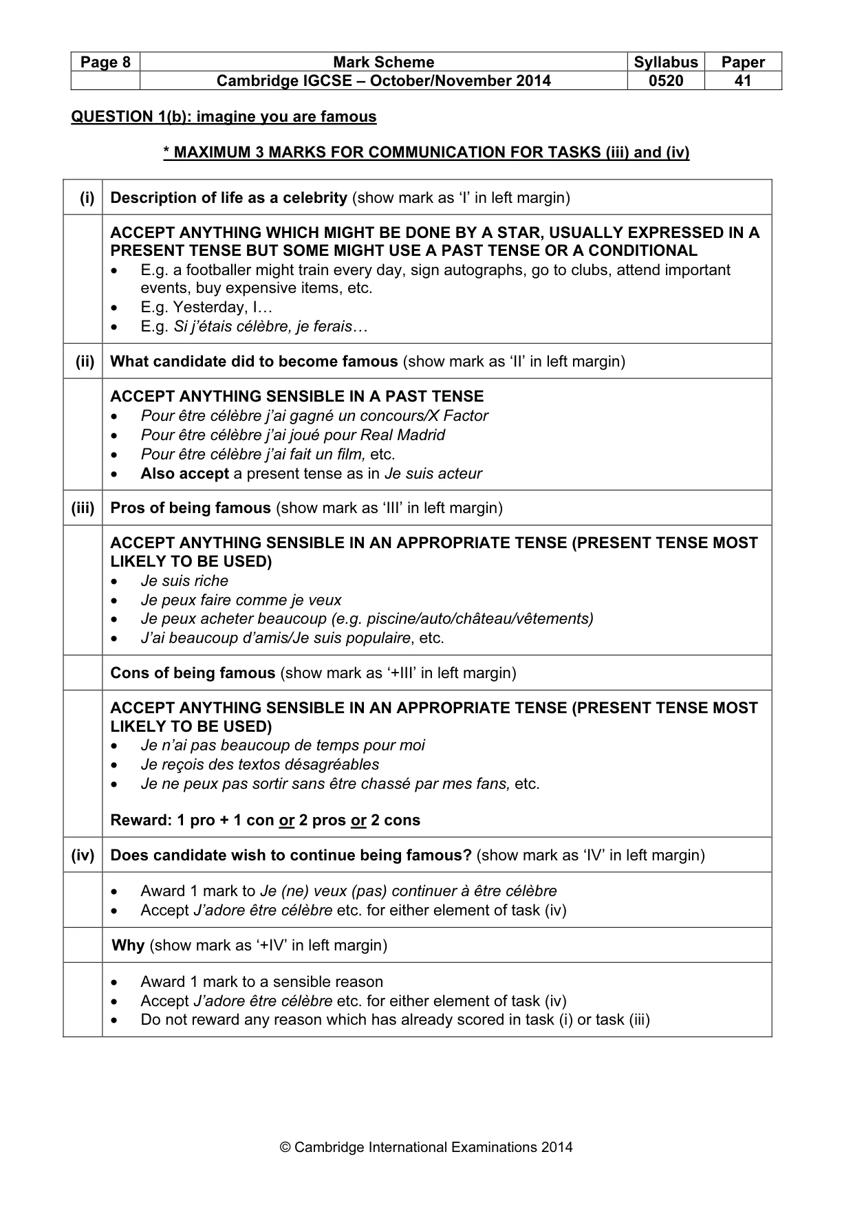 Mark scheme, page 8 of 23