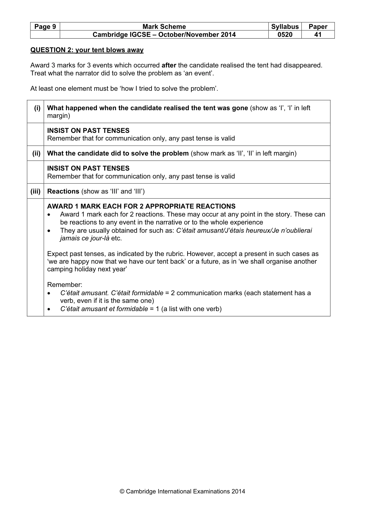 Mark scheme, page 9 of 23