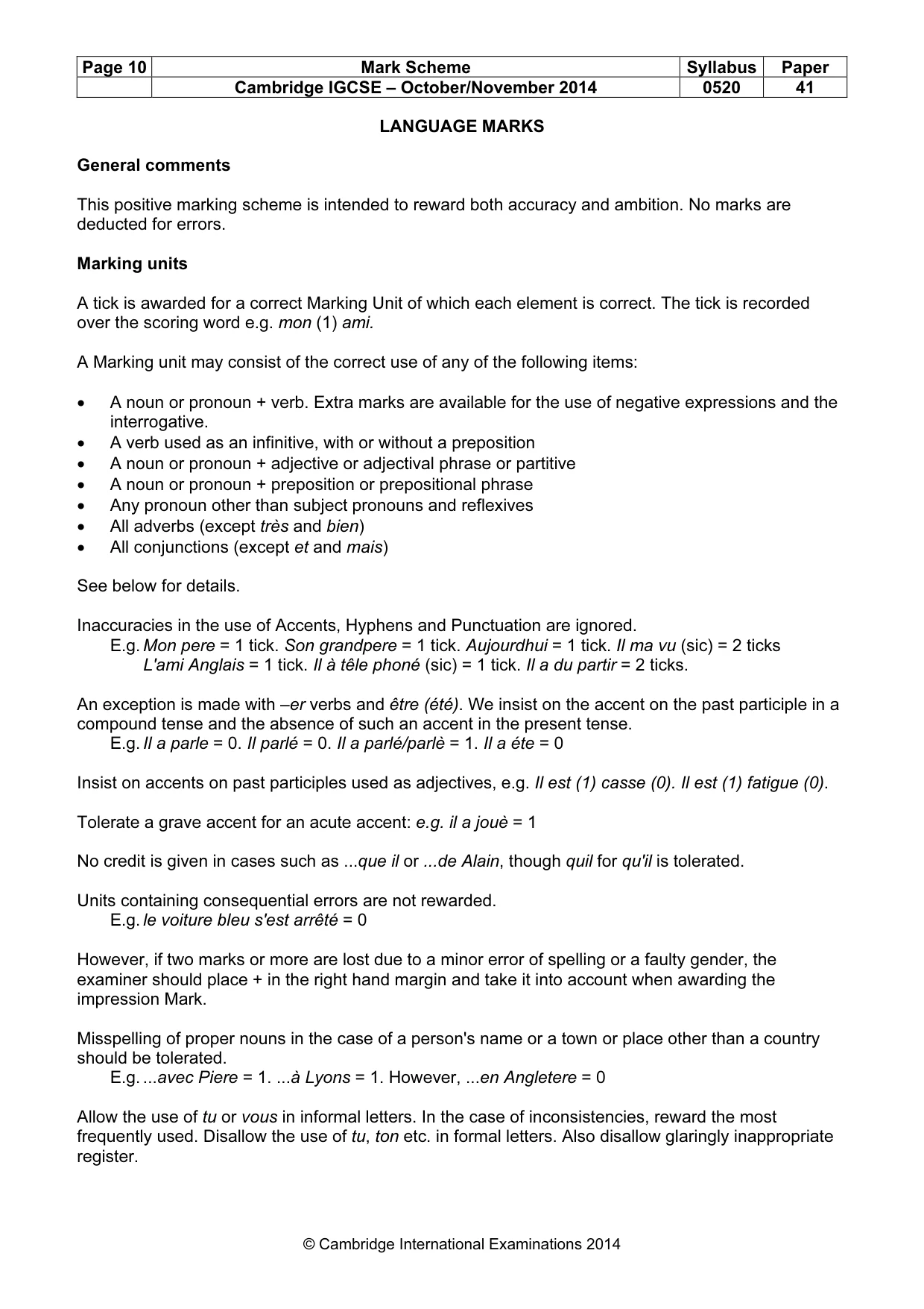 Mark scheme, page 10 of 23