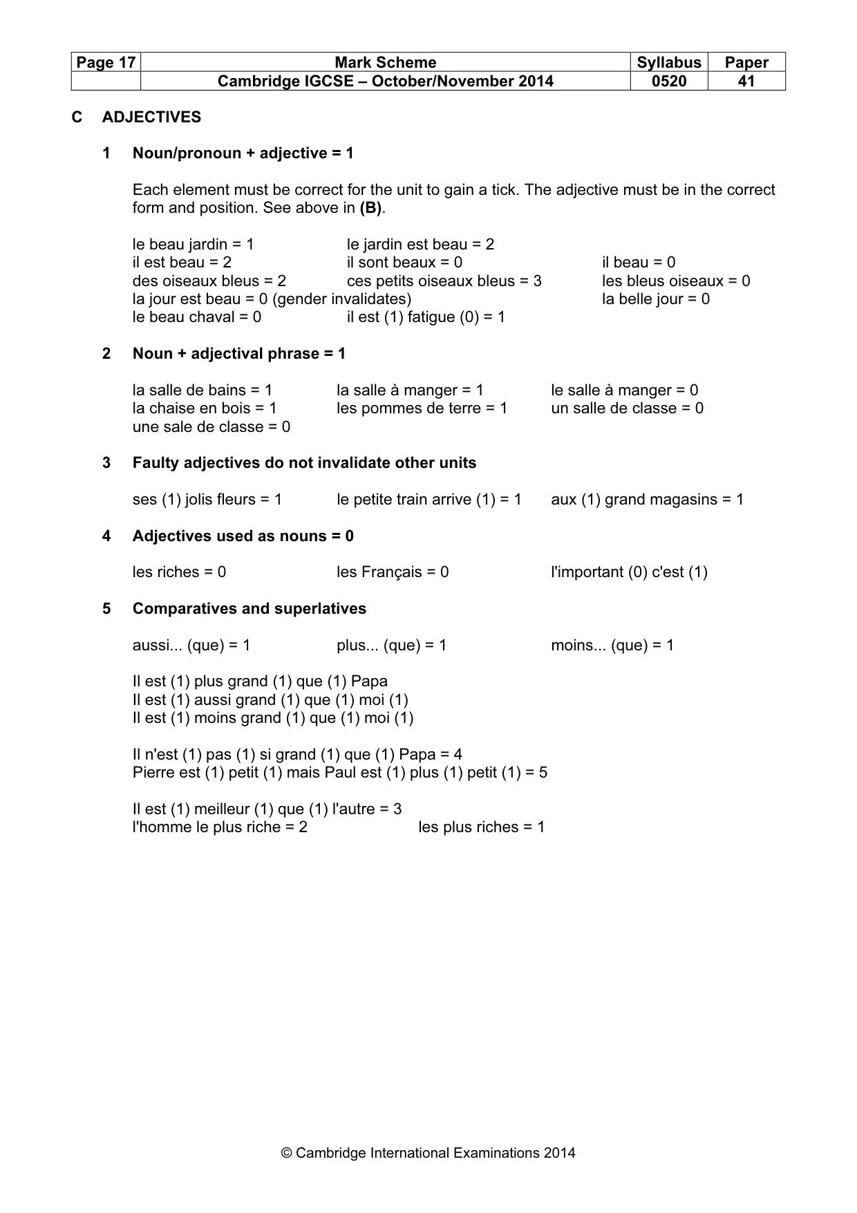 Mark scheme, page 17 of 23