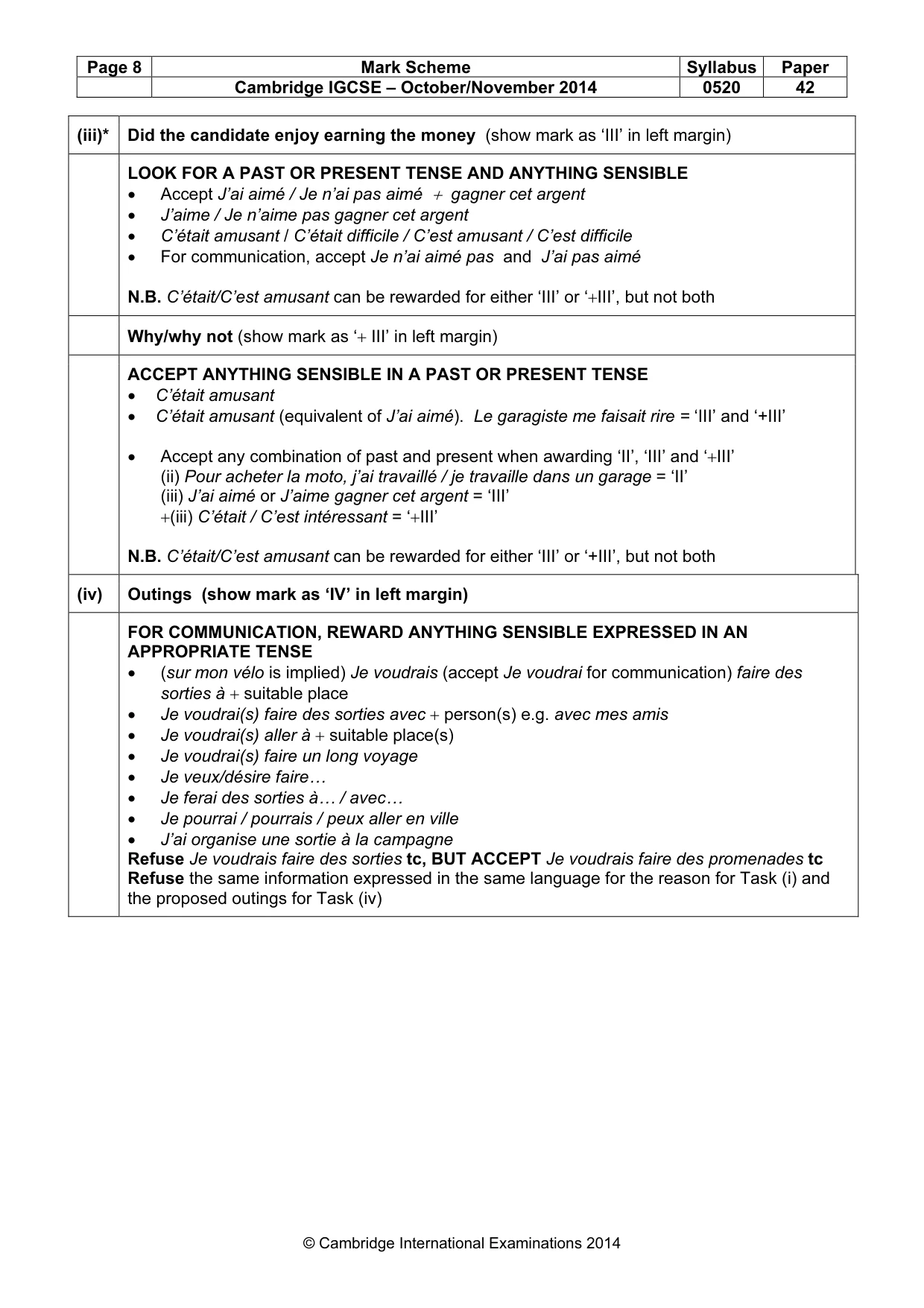 Mark scheme, page 8 of 24