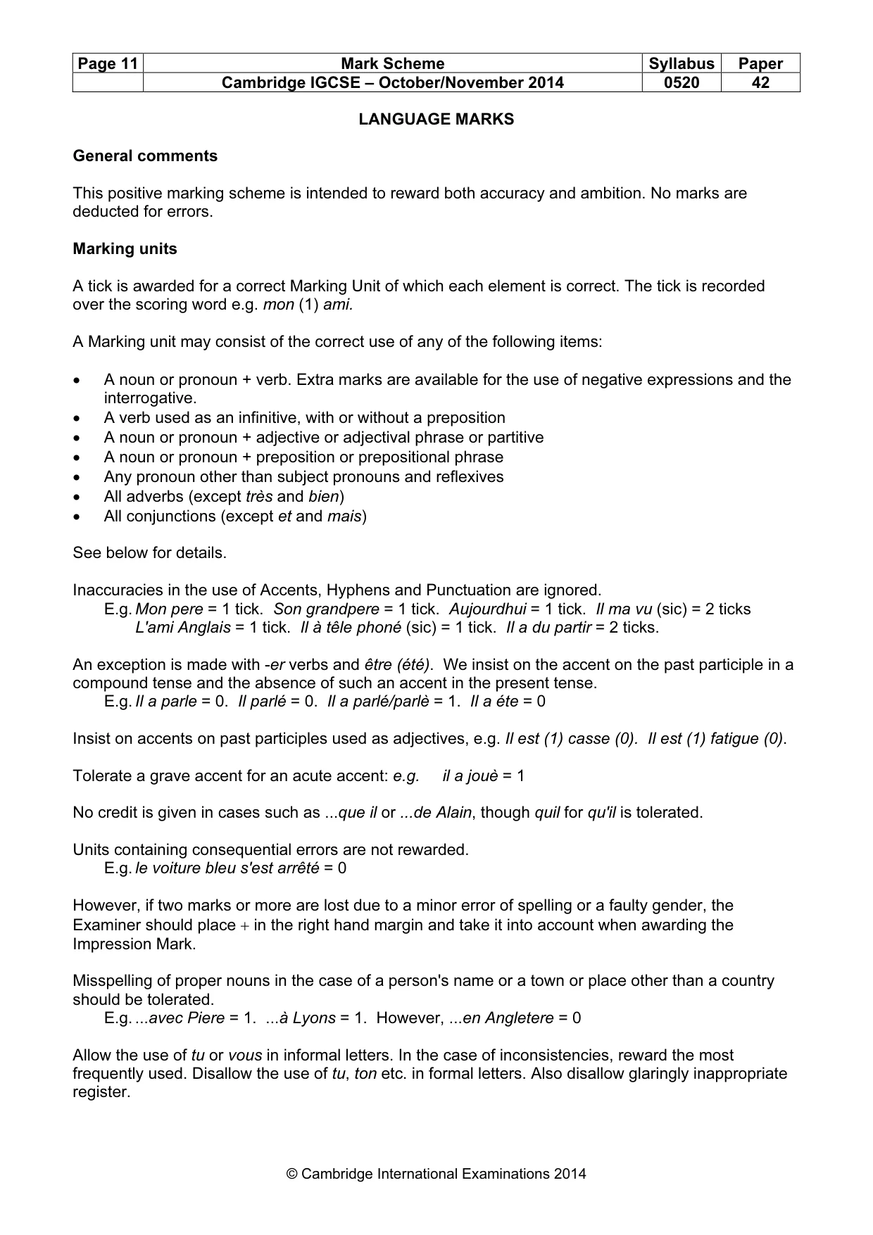 Mark scheme, page 11 of 24