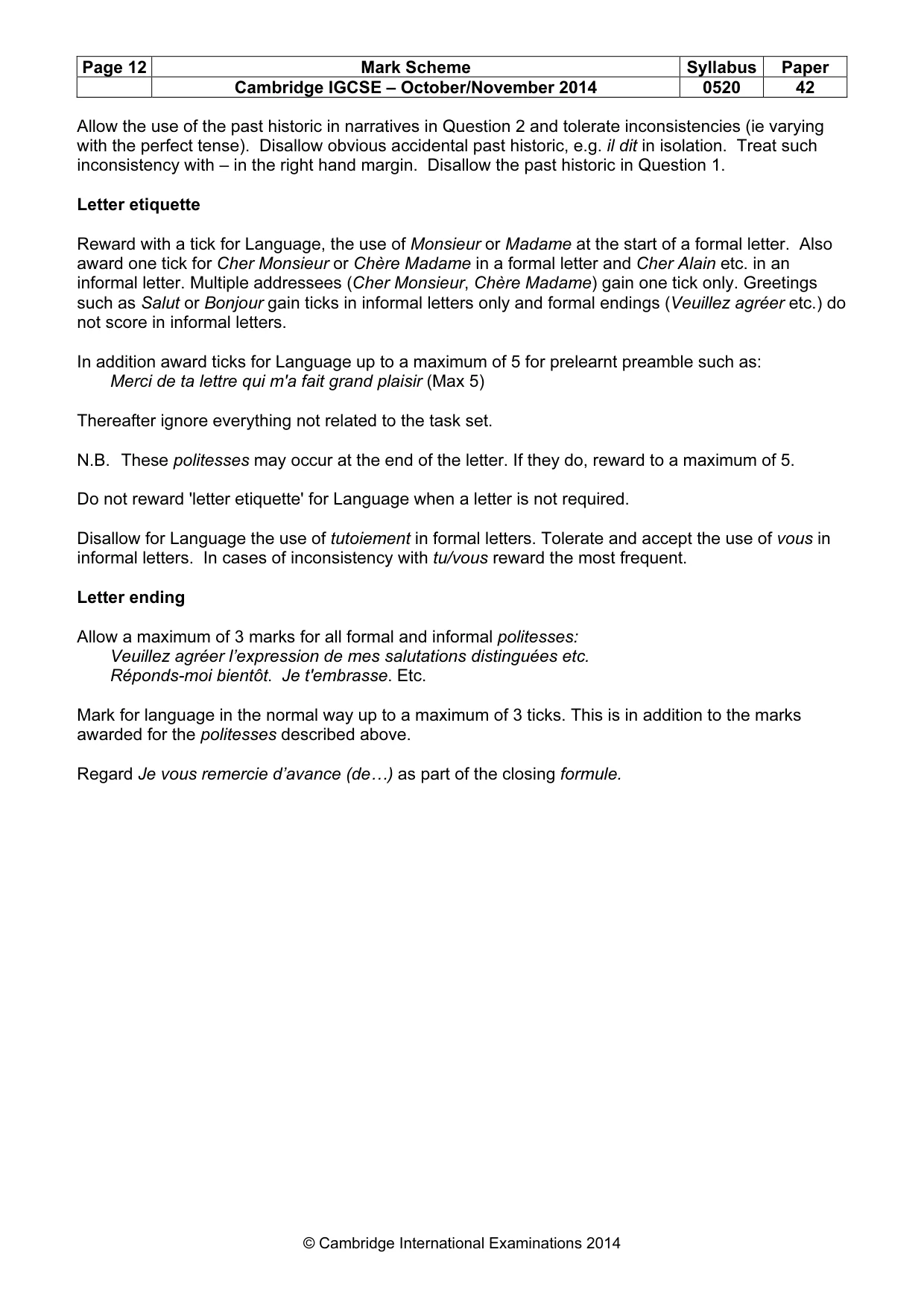 Mark scheme, page 12 of 24