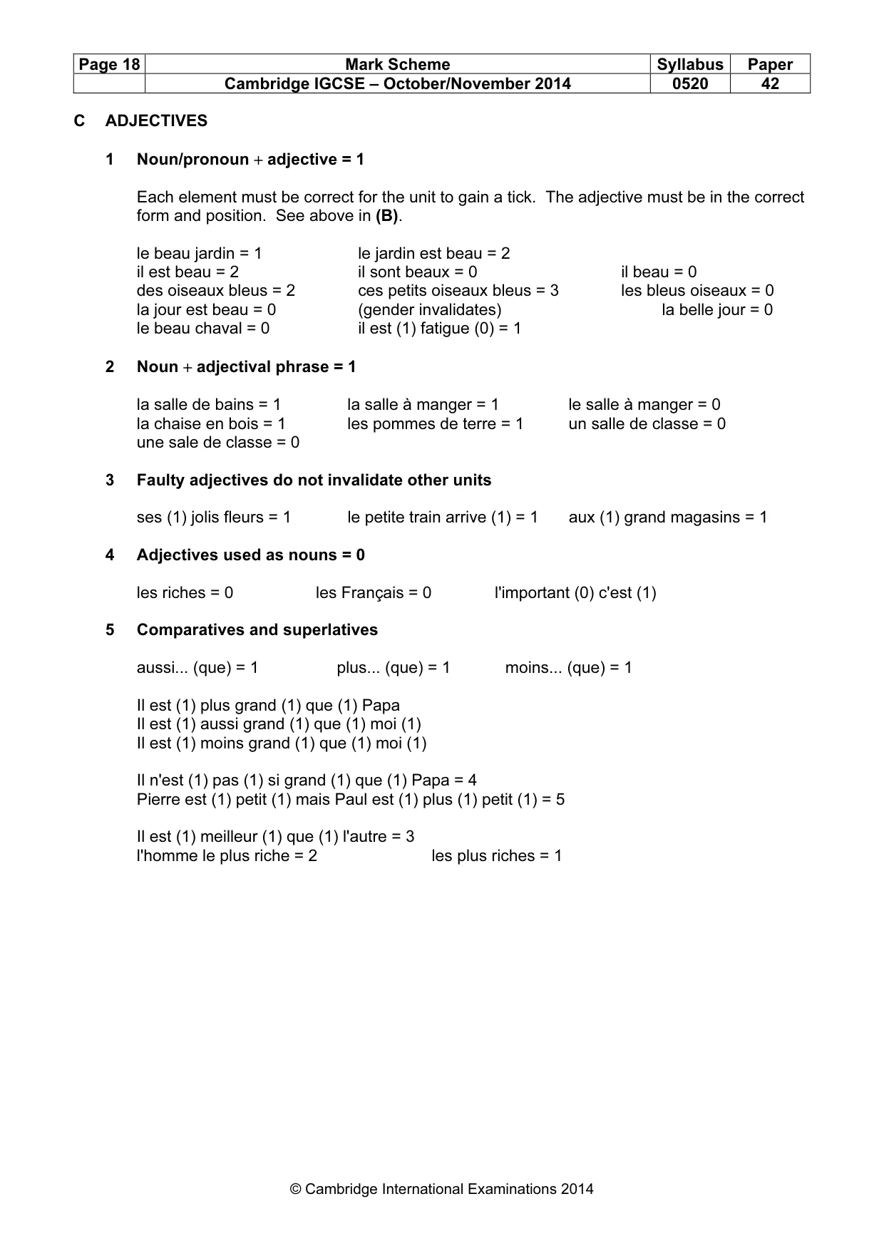 Mark scheme, page 18 of 24