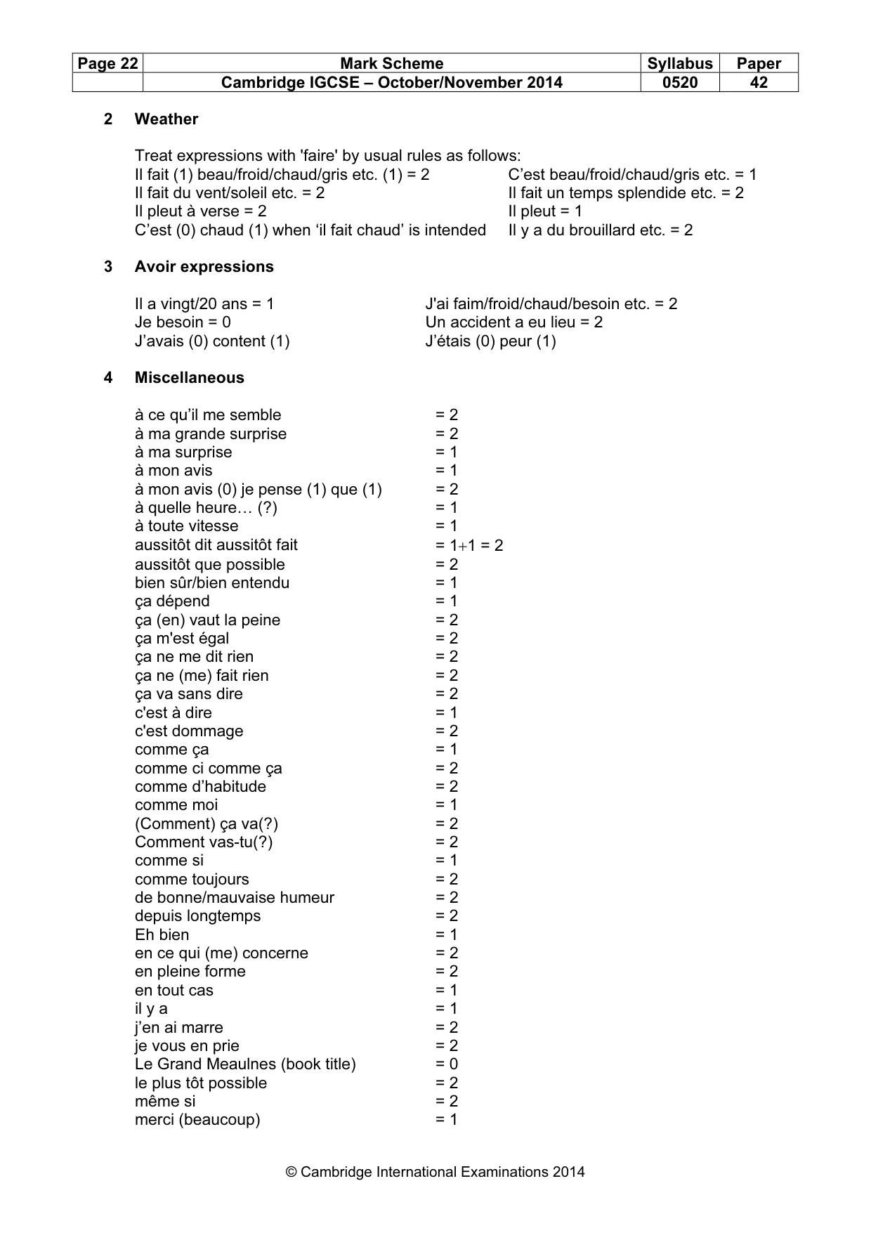 Mark scheme, page 22 of 24