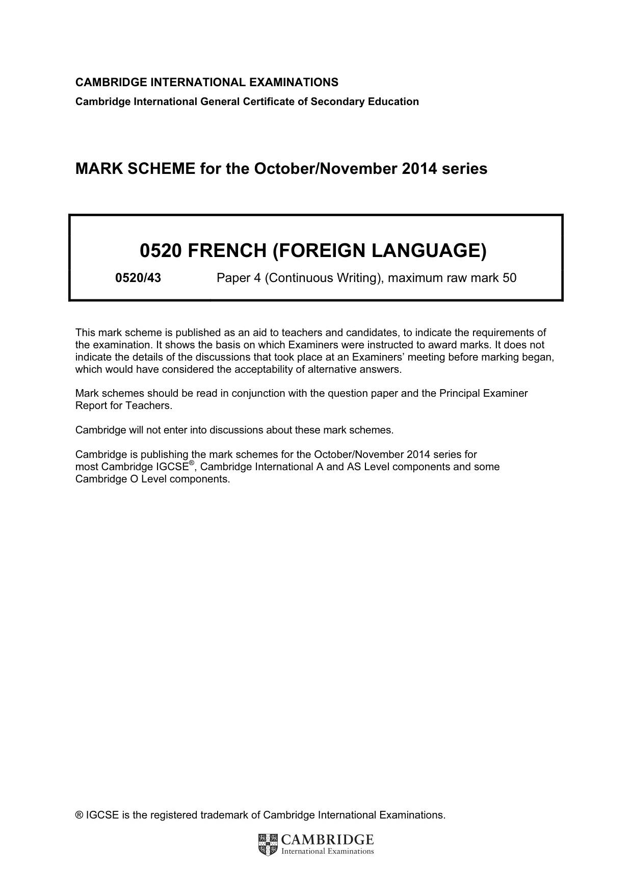 Mark scheme, page 1 of 23