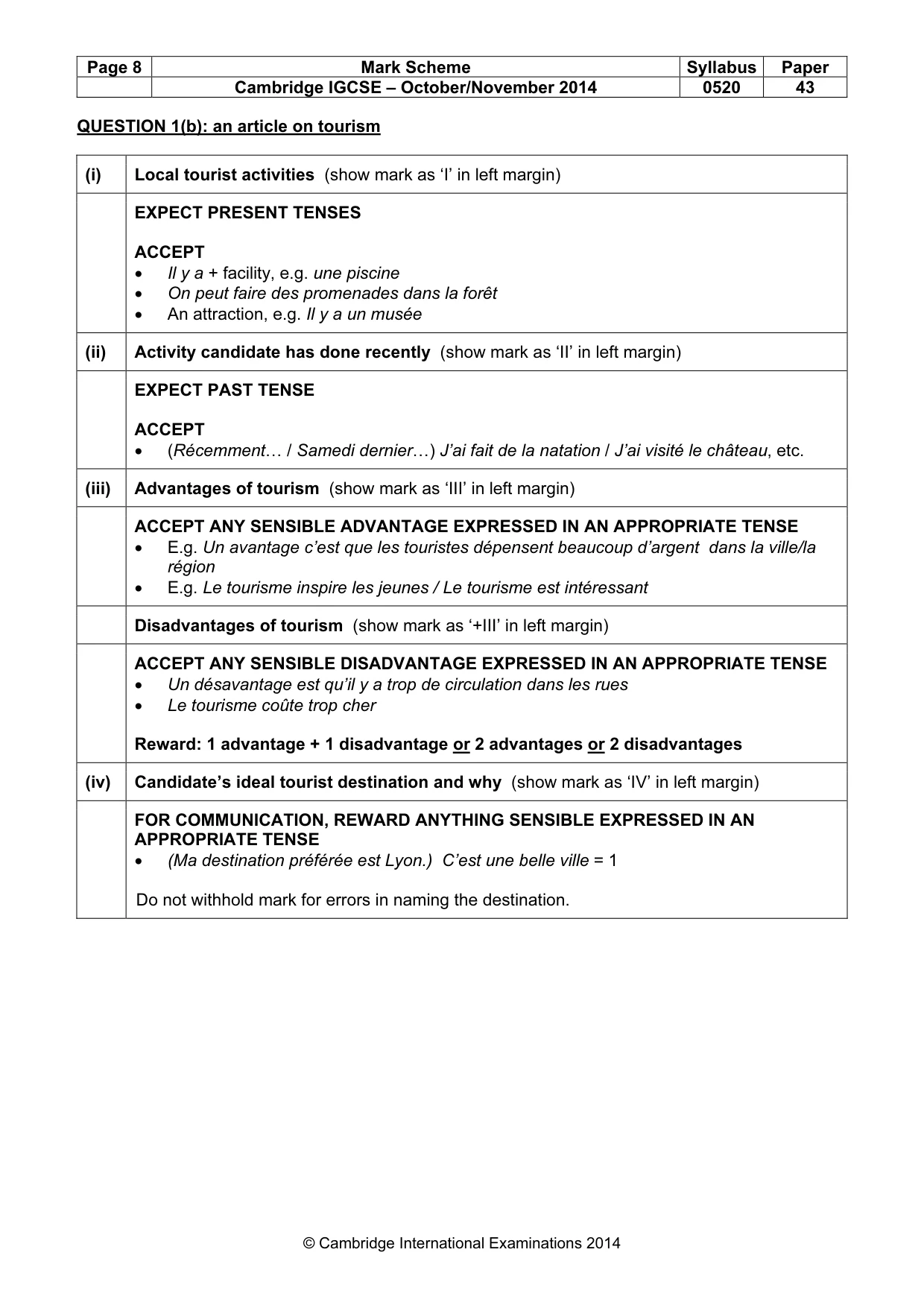 Mark scheme, page 8 of 23