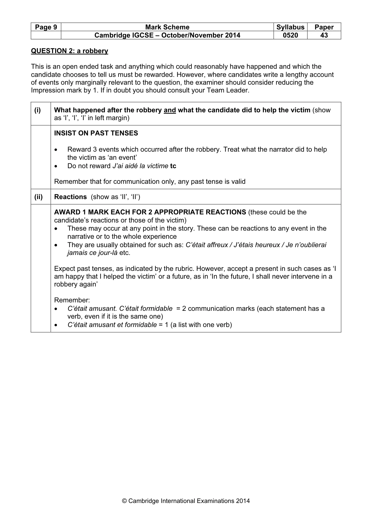 Mark scheme, page 9 of 23