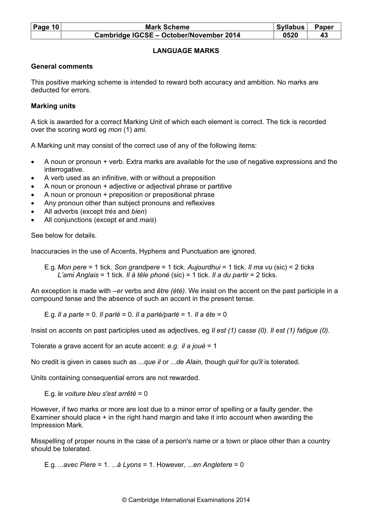 Mark scheme, page 10 of 23