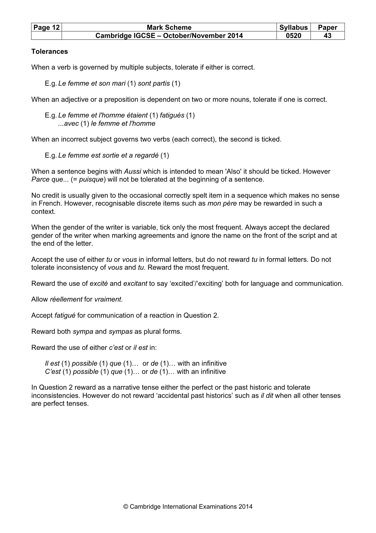 Mark scheme, page 12 of 23