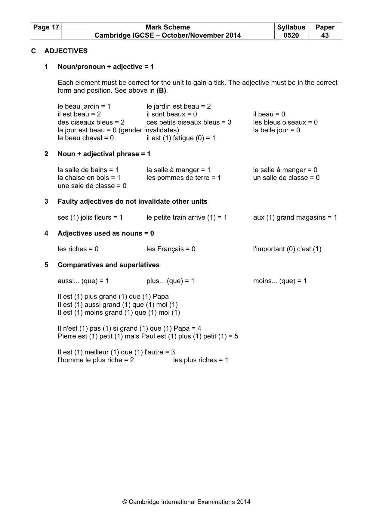 Mark scheme, page 17 of 23