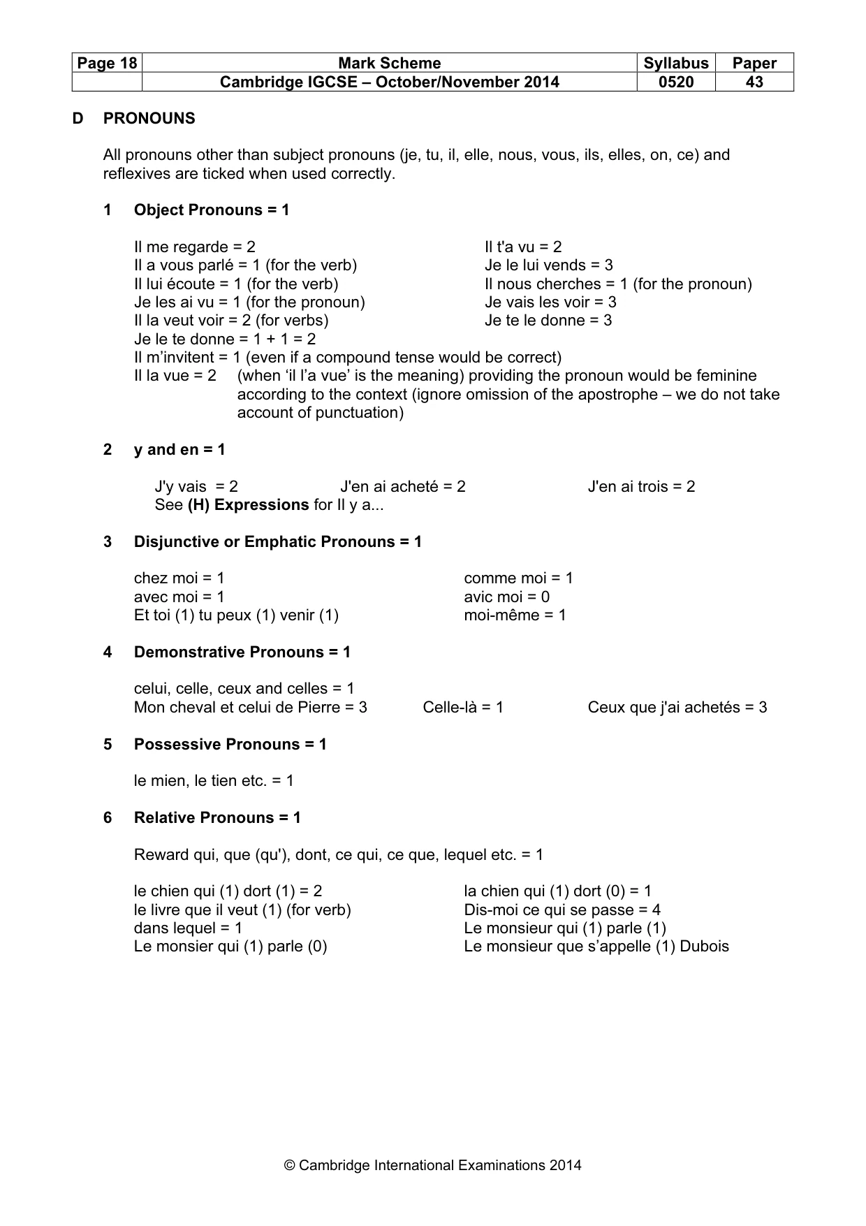 Mark scheme, page 18 of 23
