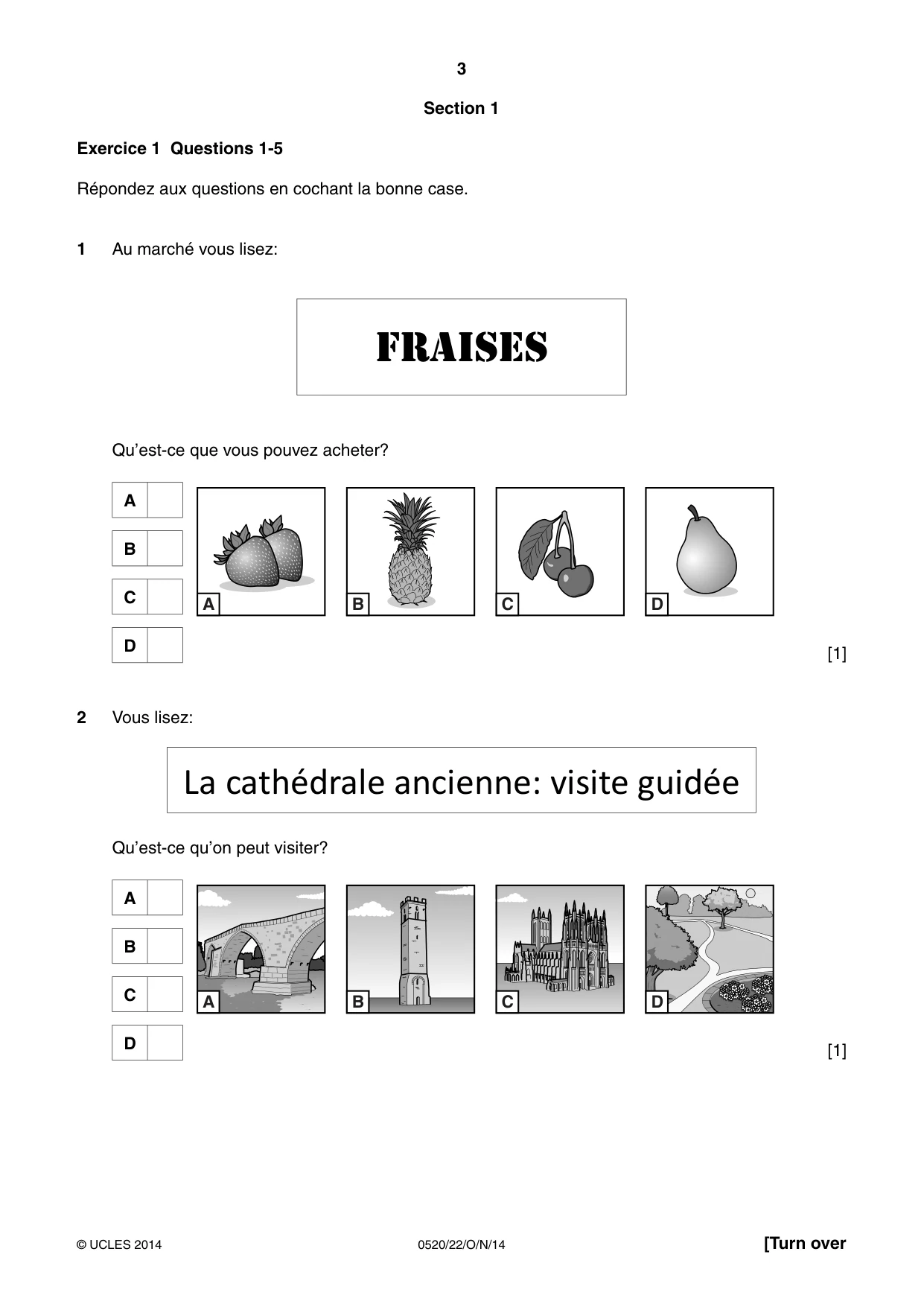 Cambridge IGCSE French - Foreign Language 0520 2014 Oct/Nov Paper 2 · Variant 2 question paper, page 3 of 20