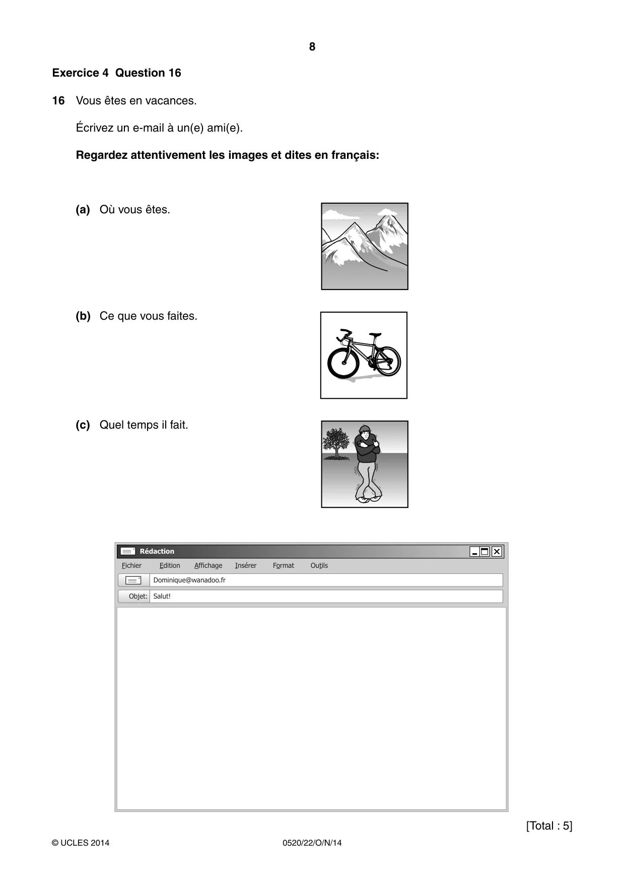 Cambridge IGCSE French - Foreign Language 0520 2014 Oct/Nov Paper 2 · Variant 2 question paper, page 8 of 20