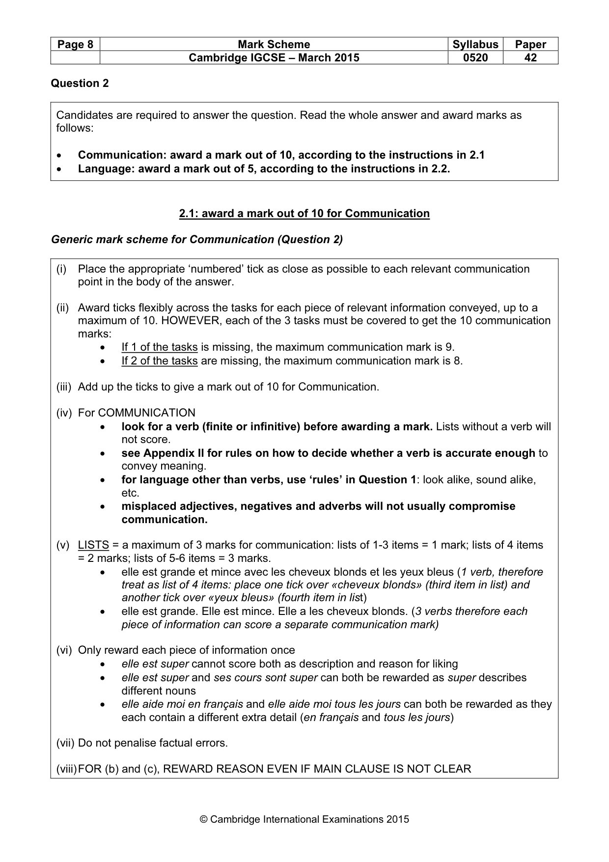 Mark scheme, page 8 of 34