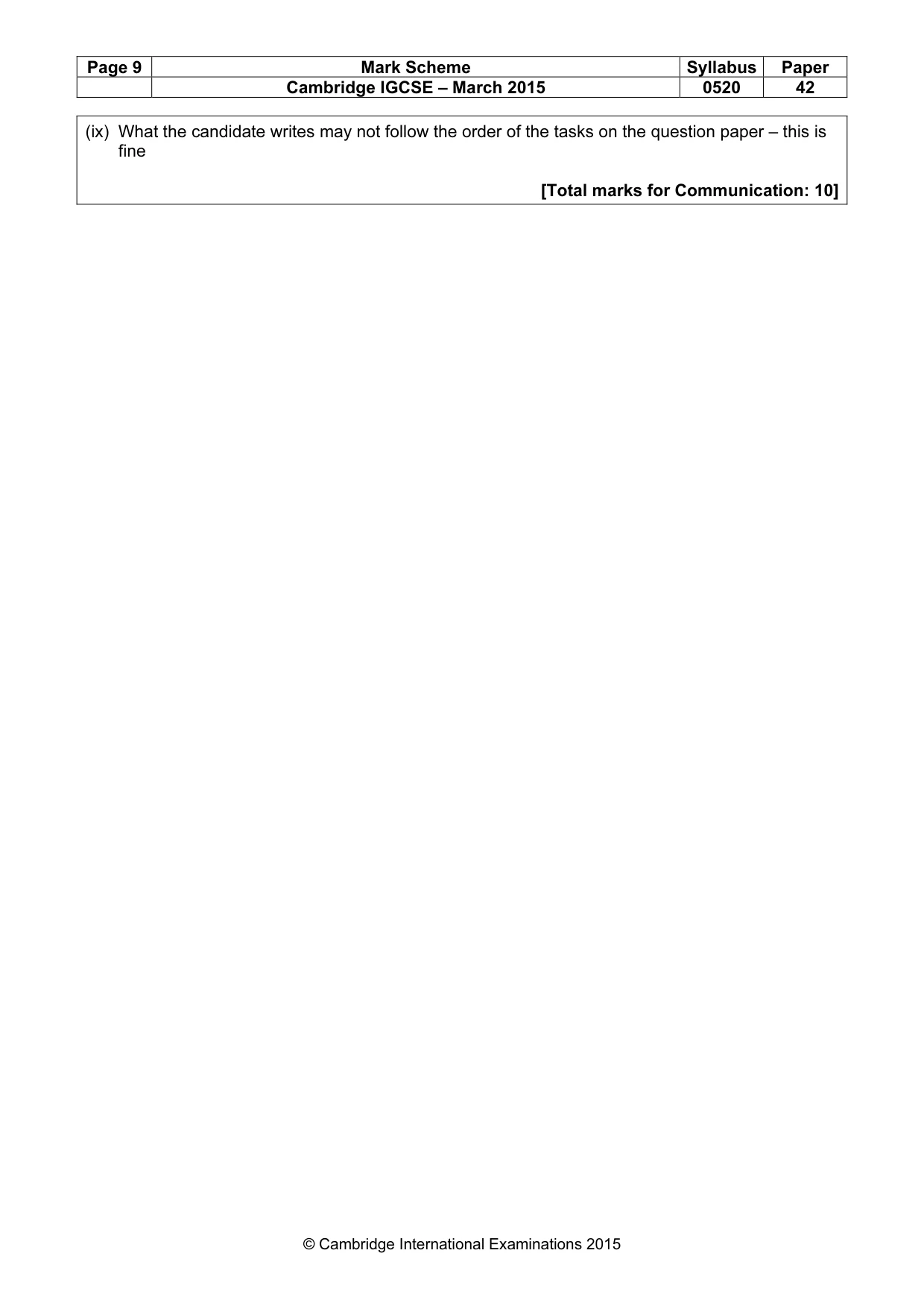 Mark scheme, page 9 of 34