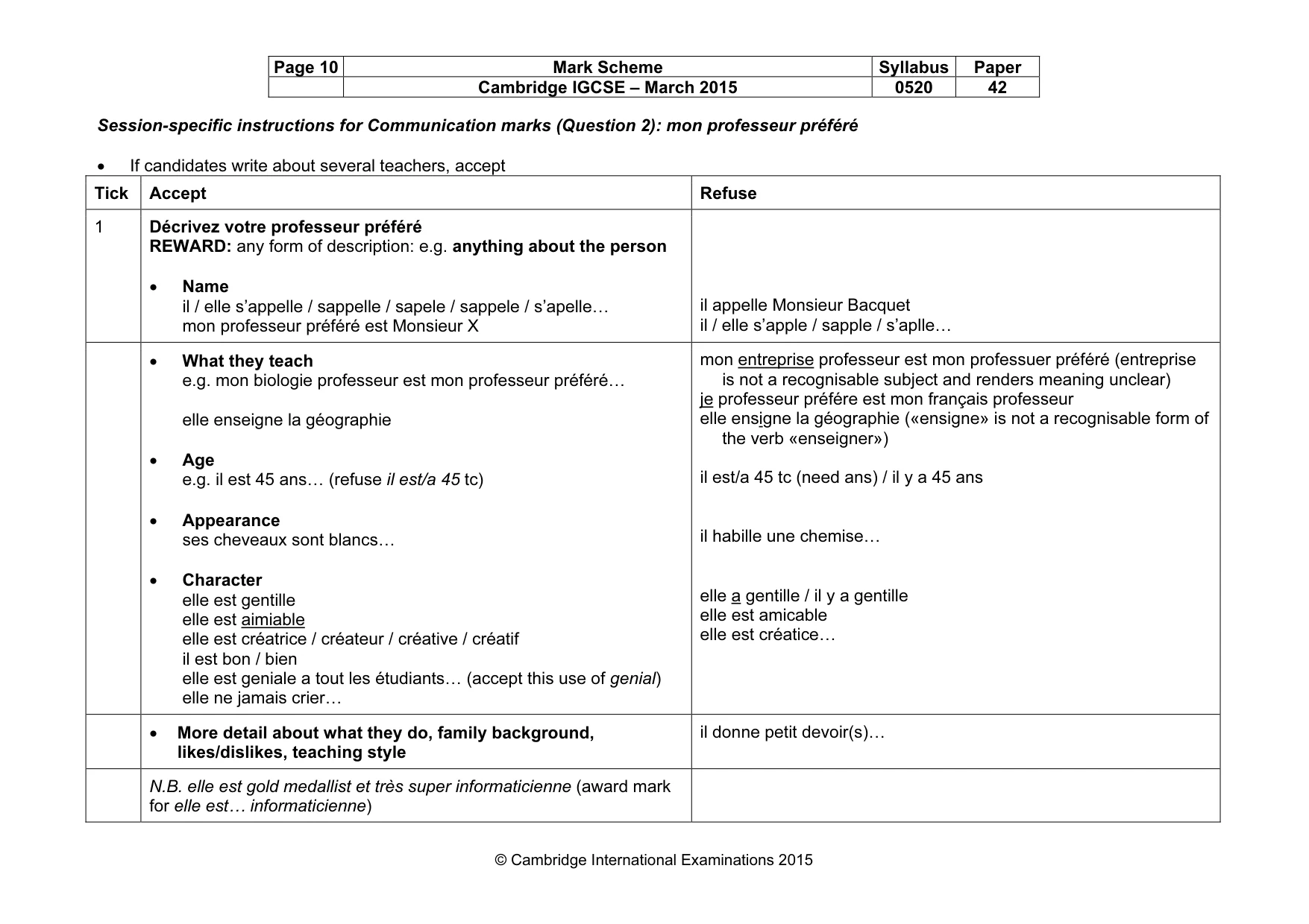 Mark scheme, page 10 of 34