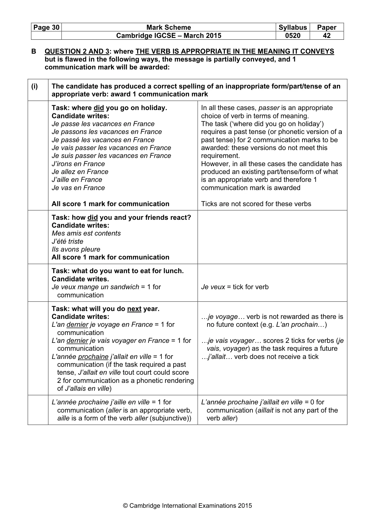 Mark scheme, page 30 of 34