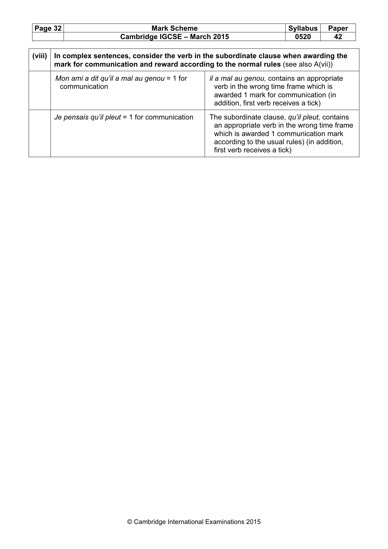 Mark scheme, page 32 of 34