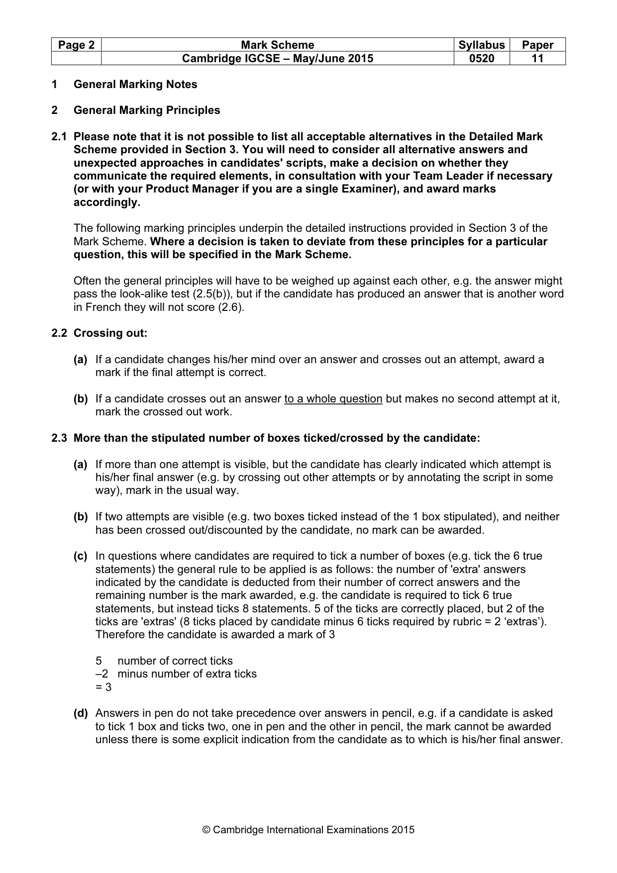 Mark scheme, page 2 of 13