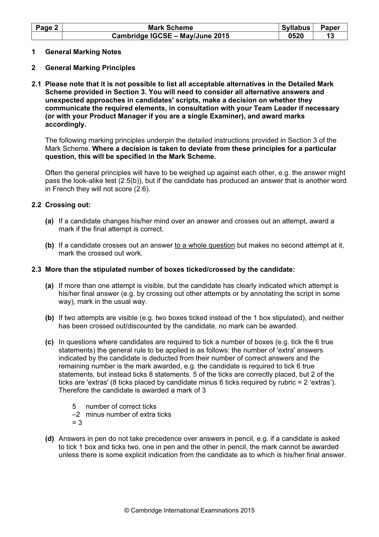 Mark scheme, page 2 of 12