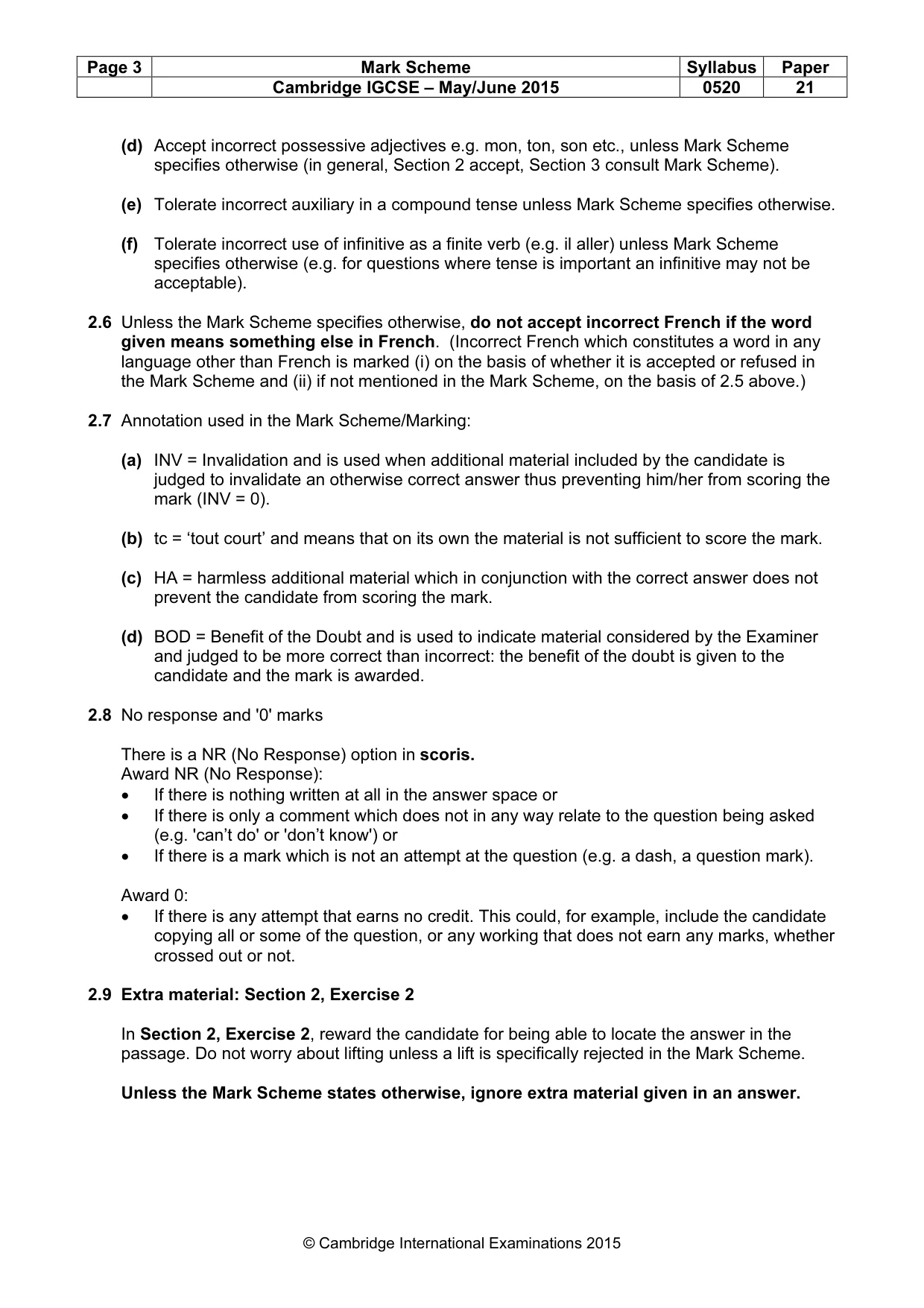 Mark scheme, page 3 of 15