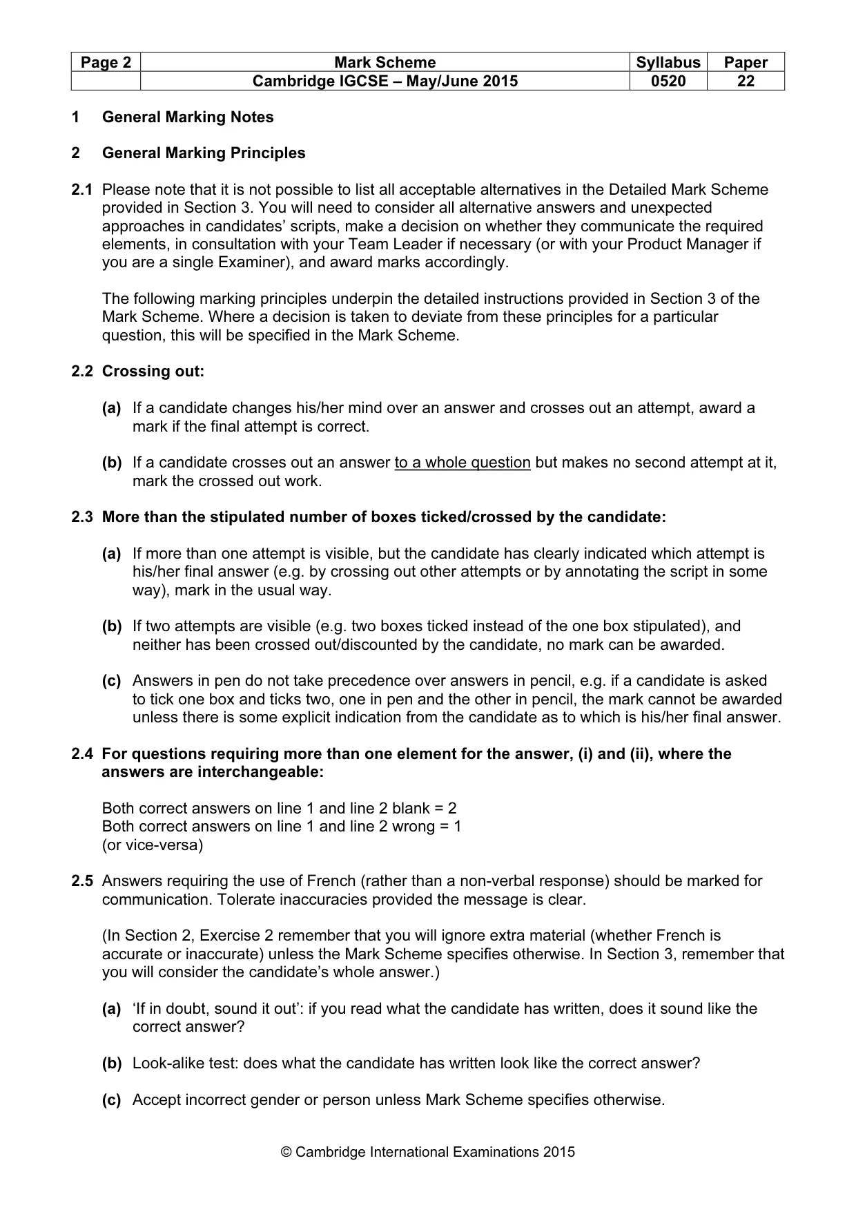 Mark scheme, page 2 of 13